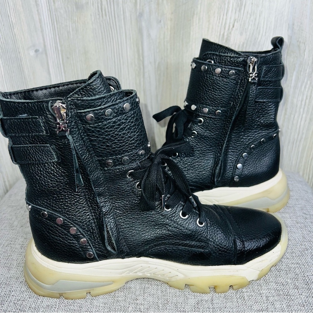 Sam Edelman Resnie Studded Sneaker Combat Boots - Picture 4 of 11